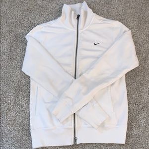 White Nike zip up jacket